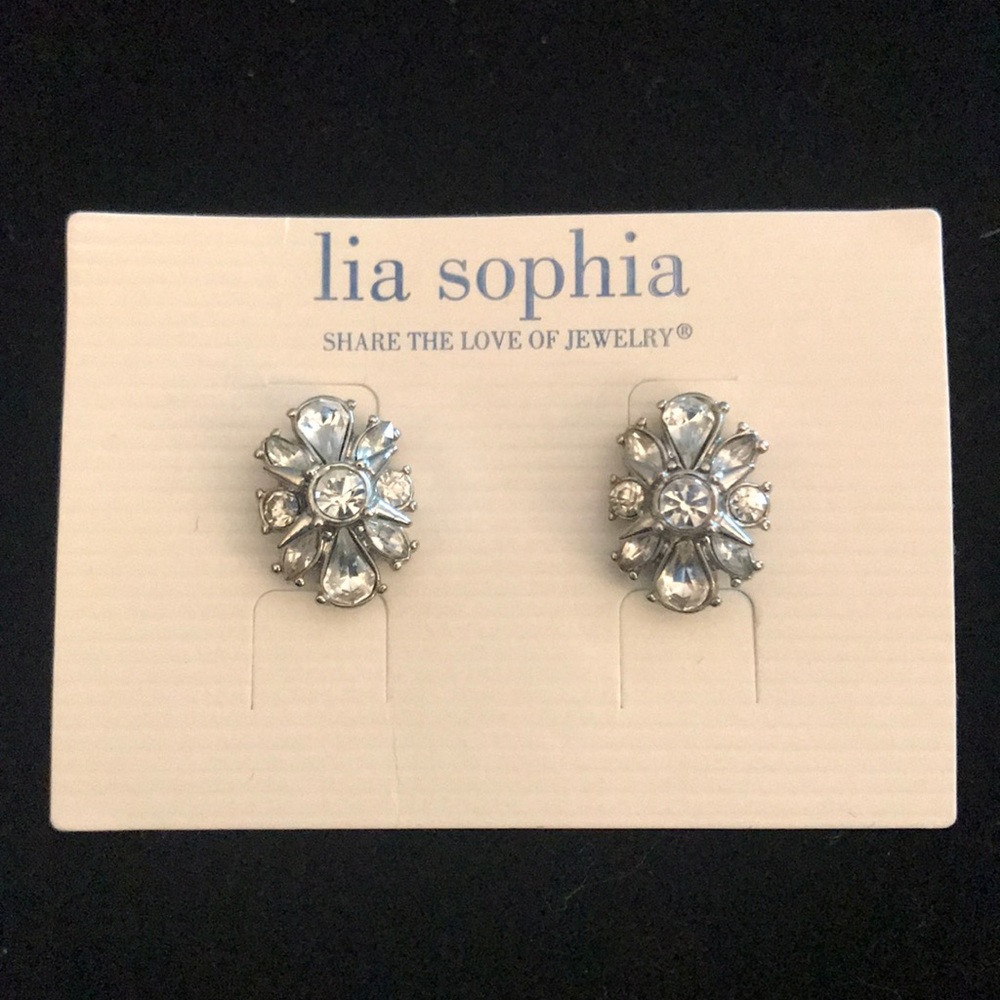 Lia Sophia rhinestone post earrings